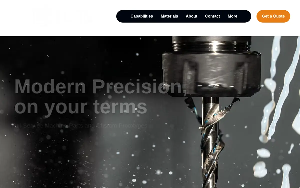 Homepage of Elite Machine, INC.