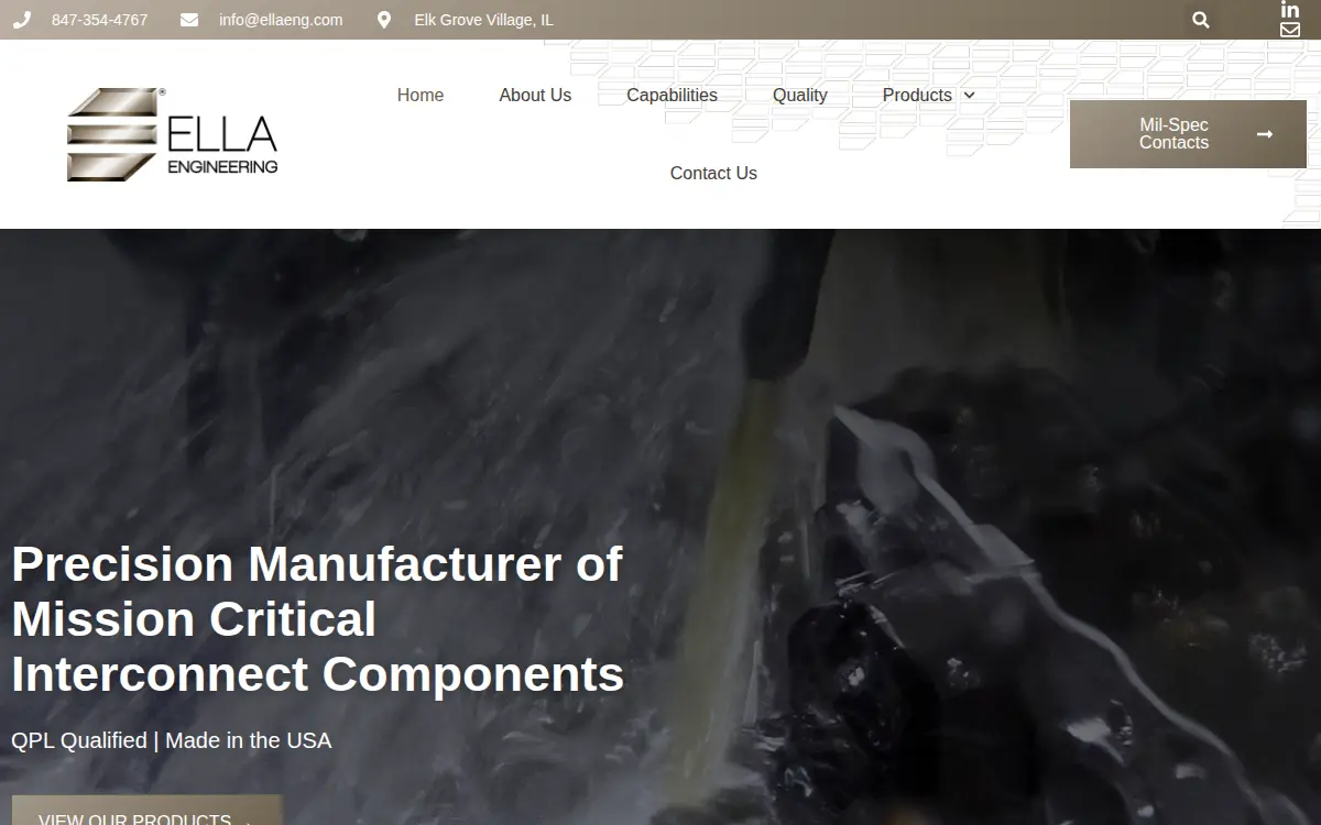 Homepage of Ella Engineering Incorporated