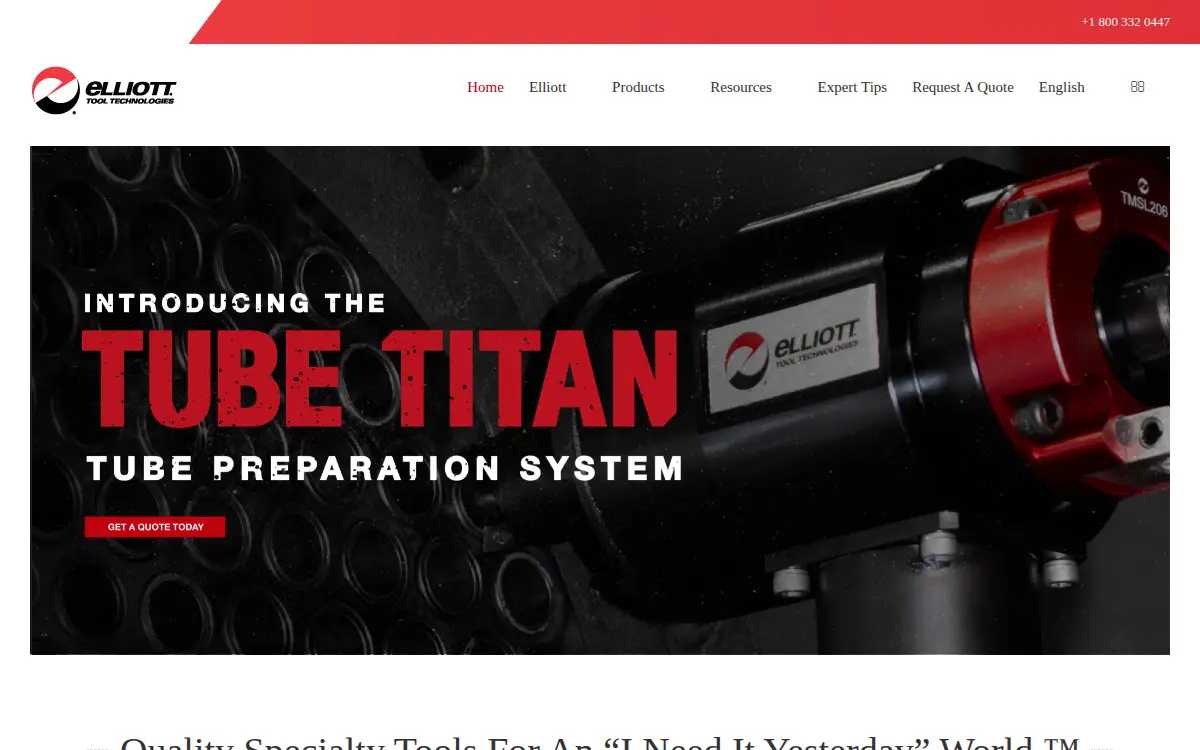 Homepage of Elliott Tool Technologies LTD.