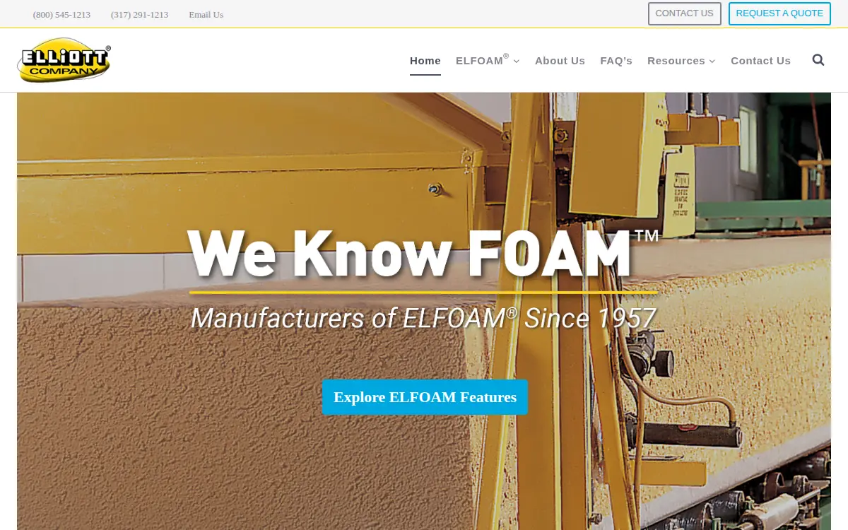 Homepage of Elliott CO of Indianapolis INC