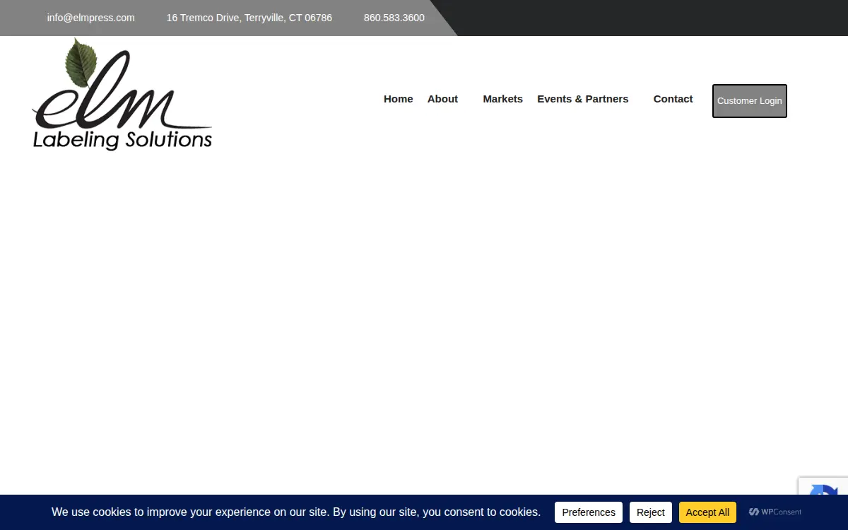 Homepage of Elm Press, Incorporated, the