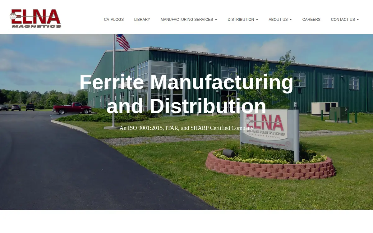 Homepage of Elna Ferrite Laboratories, INC.