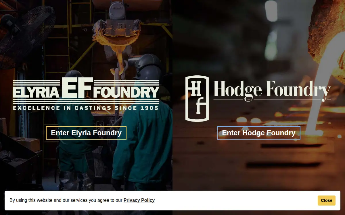 Homepage of Elyria Foundry Company LLC