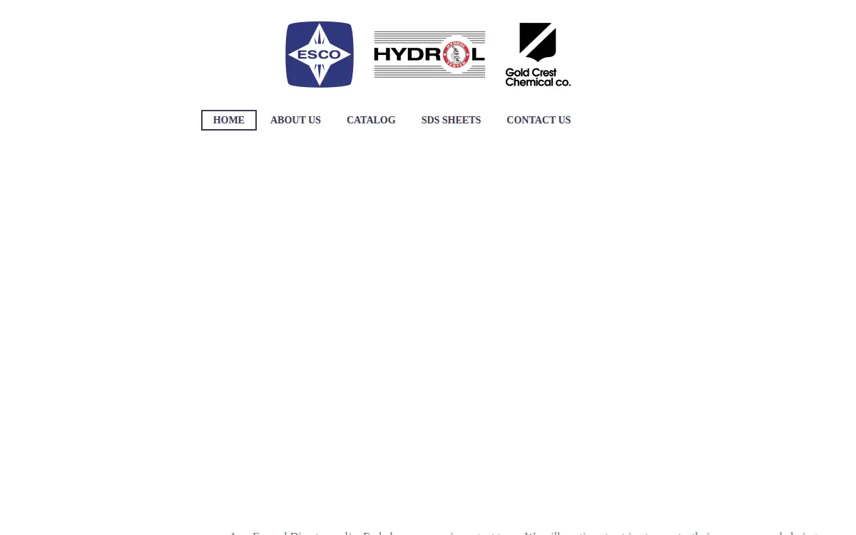 Homepage of Embalmers' Supply Company, the
