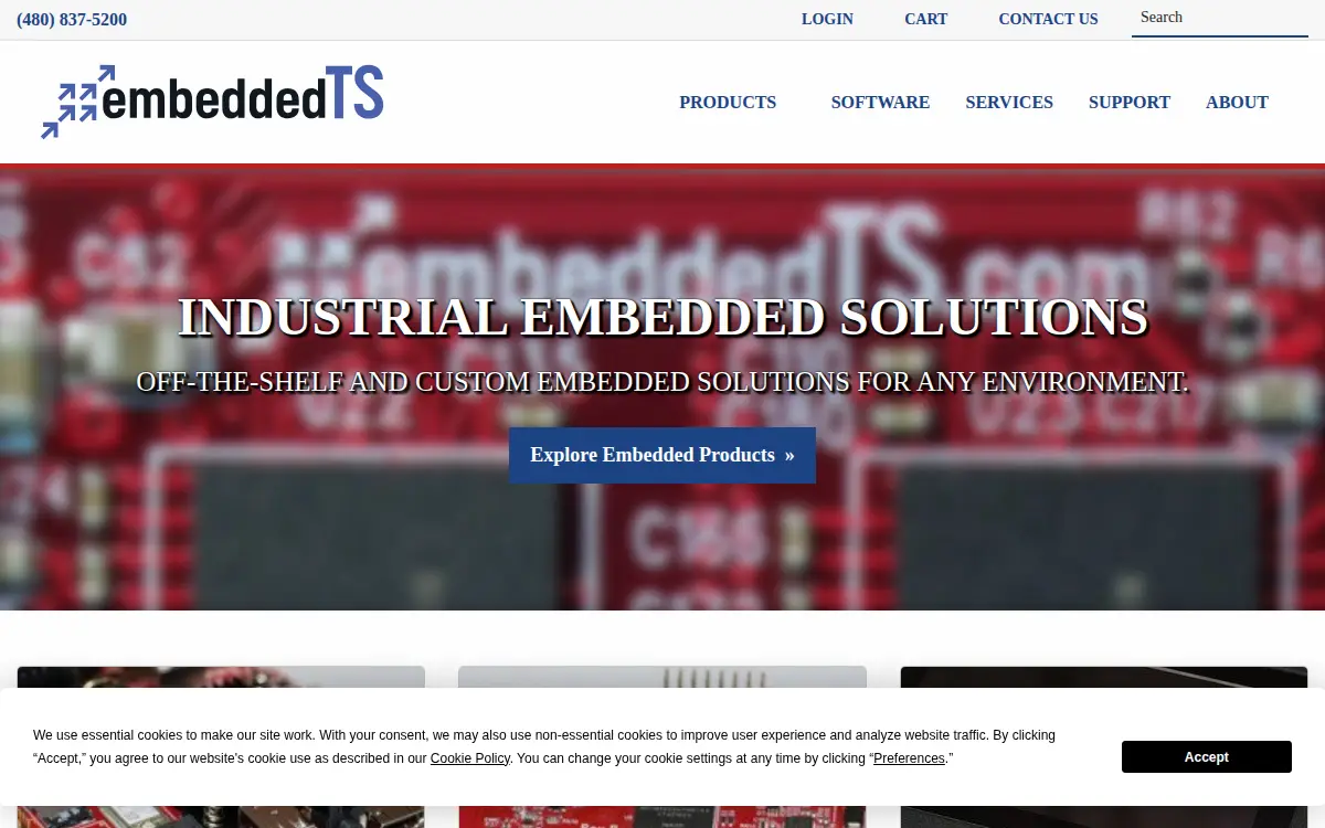 Homepage of Technologic Systems, INC