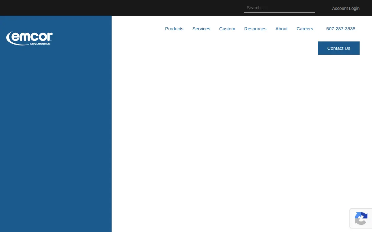 Homepage of Emcor Enclosures LLC