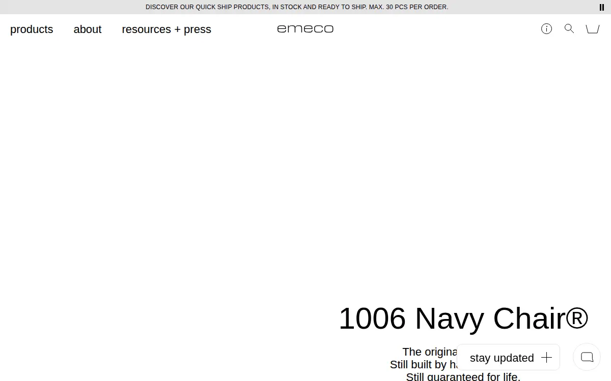Homepage of Emeco Industries, INC