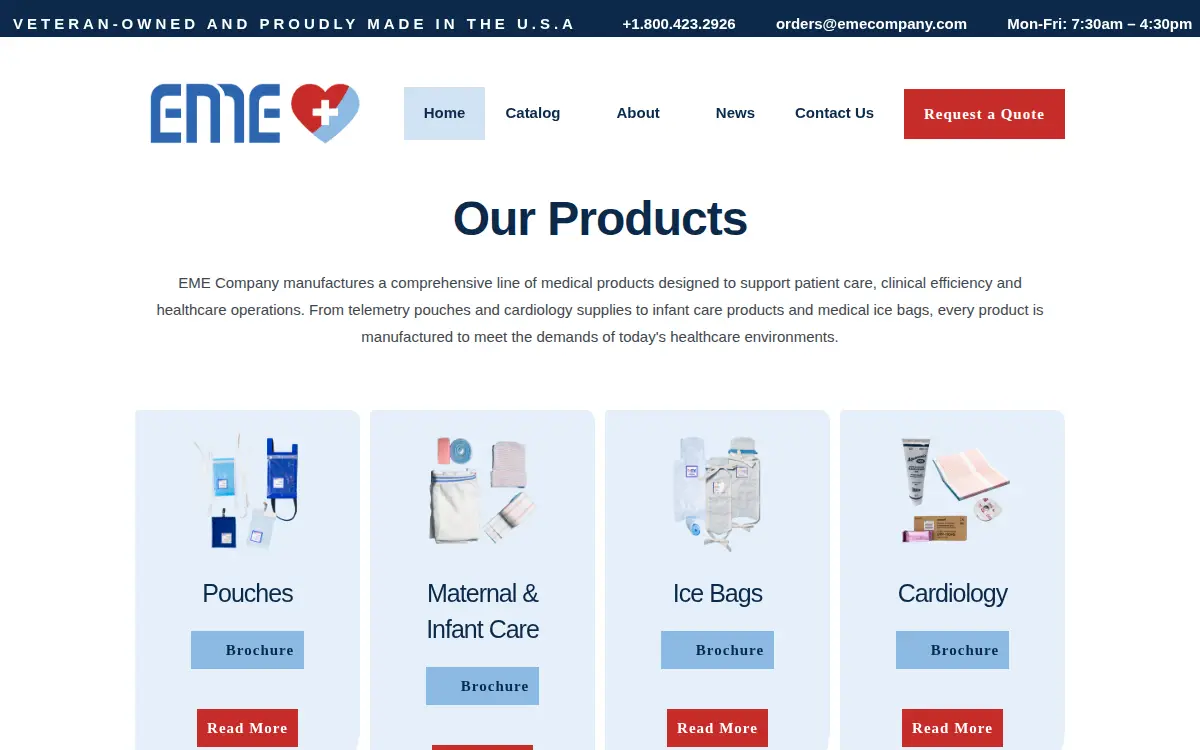 Homepage of Electro Medical Equipment CO. INC