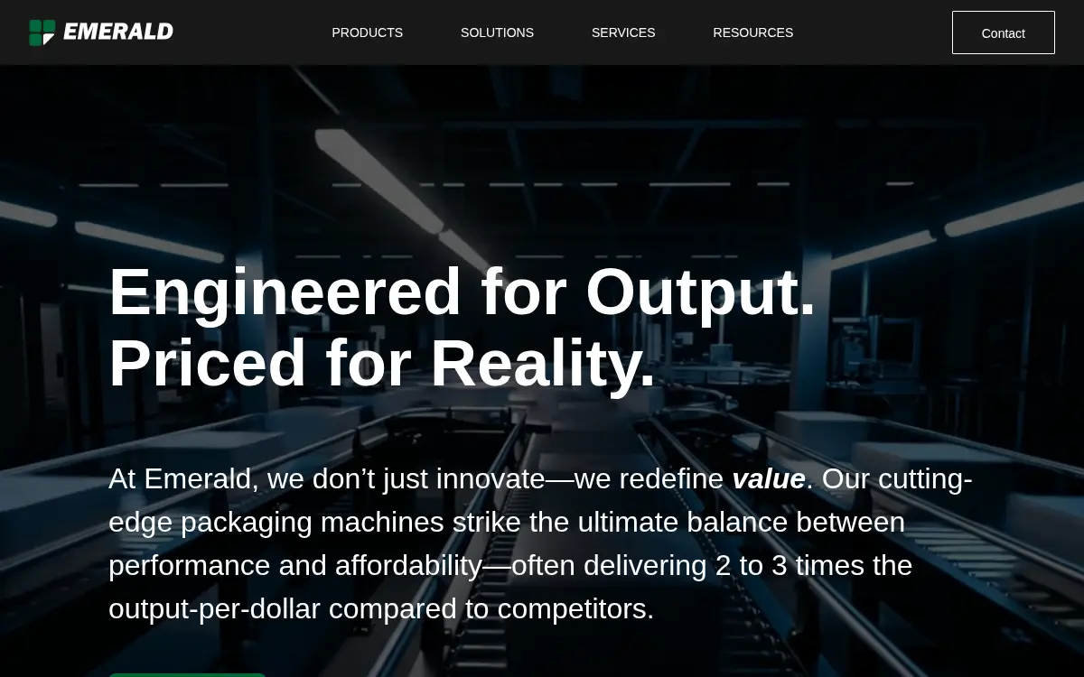 Homepage of Emerald Automation LLC