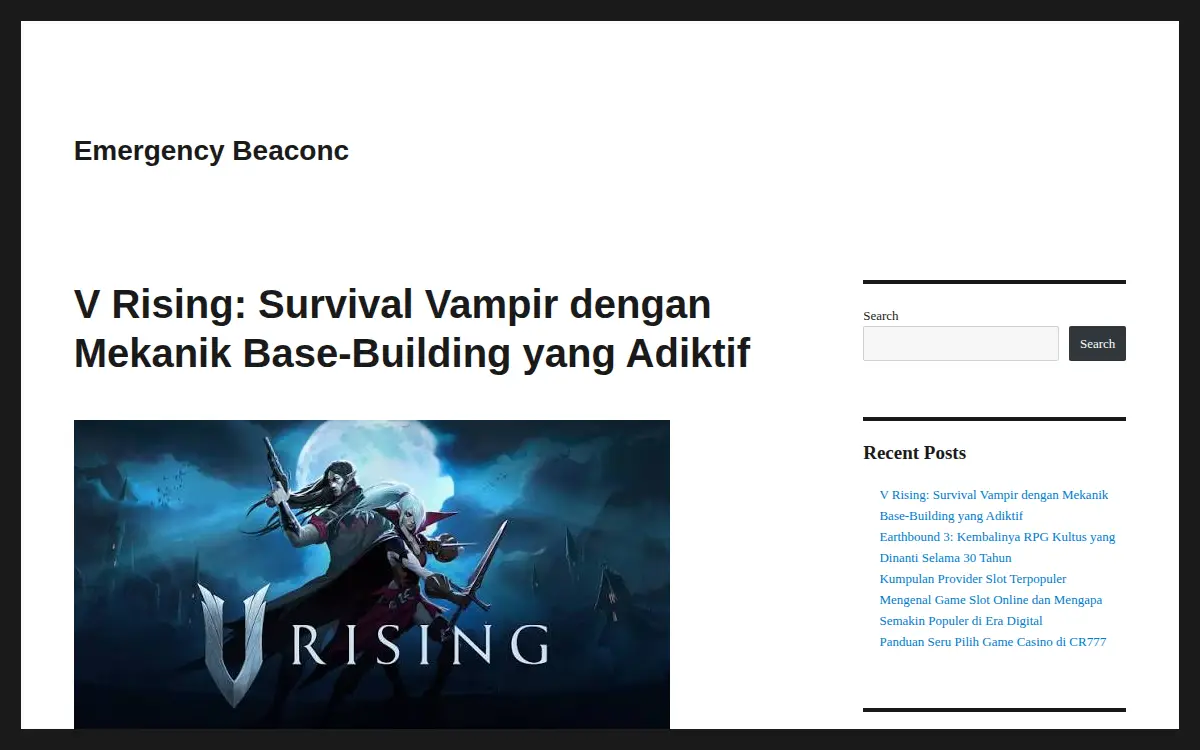 Homepage of Emergency Beacon CORP