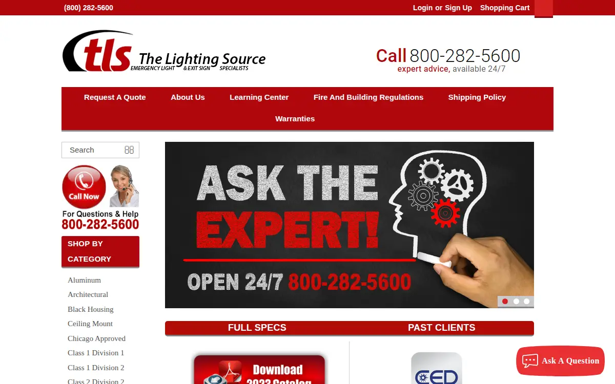 Homepage of Lighting Source Llc, the