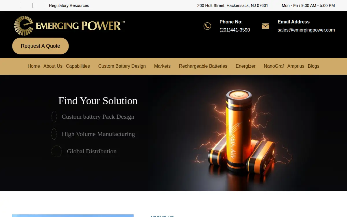 Homepage of Emerging Power INC