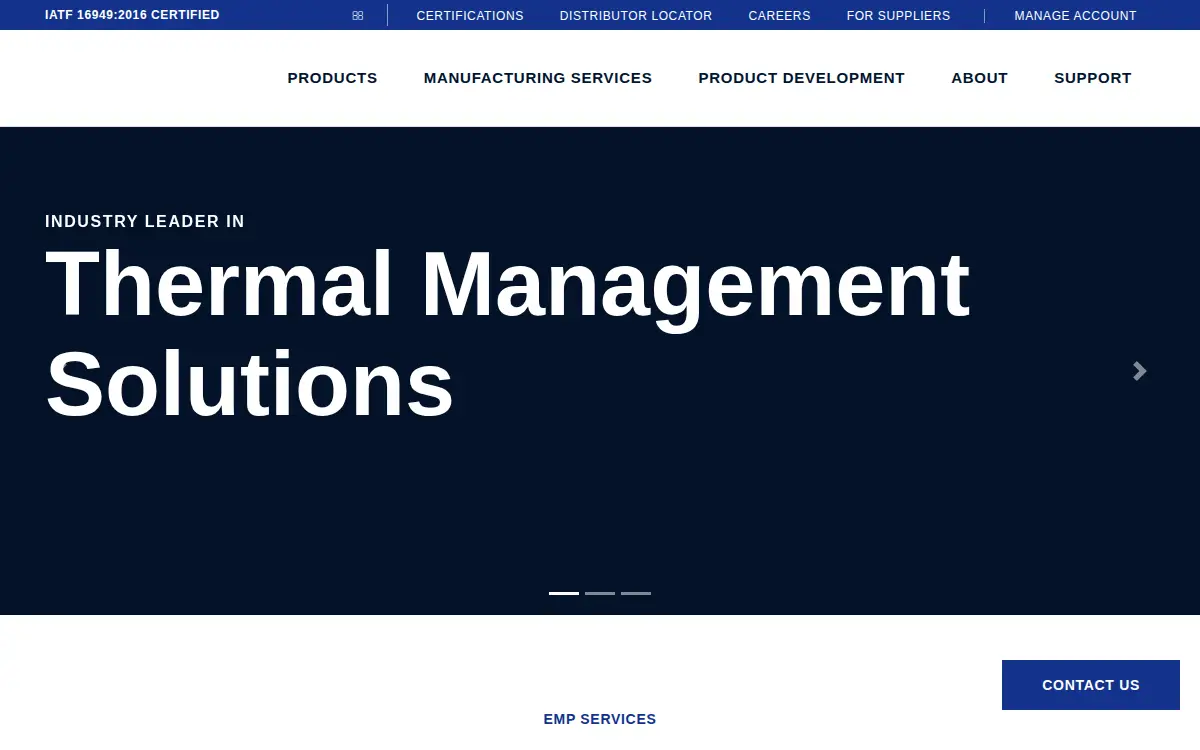 Homepage of Engineered Machined Products INC