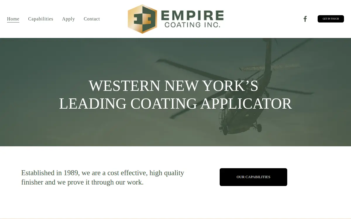 Homepage of Empire Coating INC