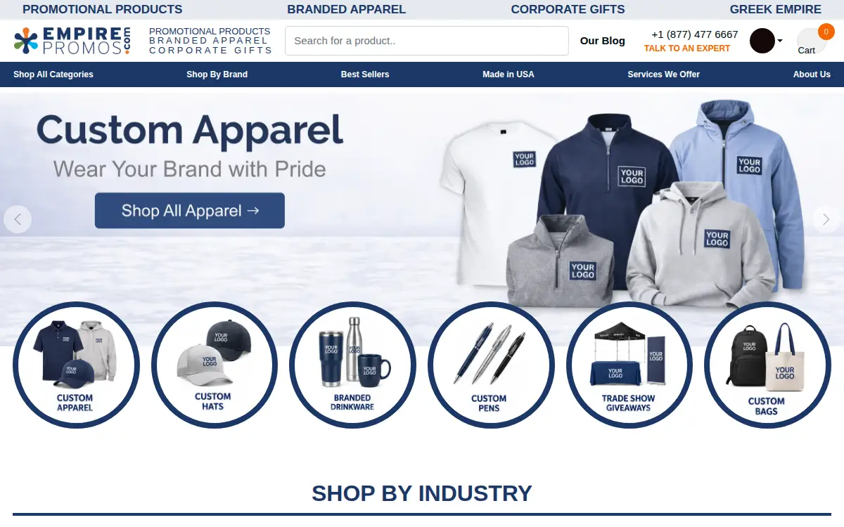 Homepage of Empire Manufacturing, LLC