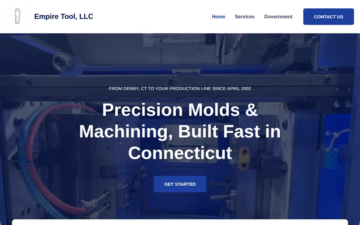Homepage of Empire Tool LLC