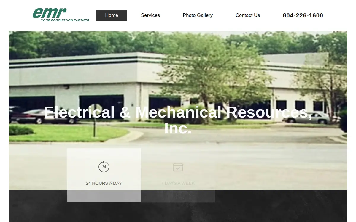 Homepage of Electrical & Mechanical Resources, INC.