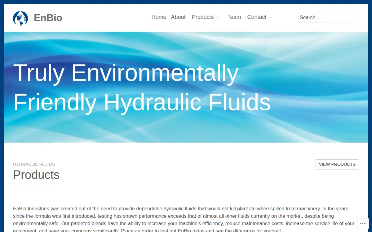 Homepage of Enbio Industries, INC.