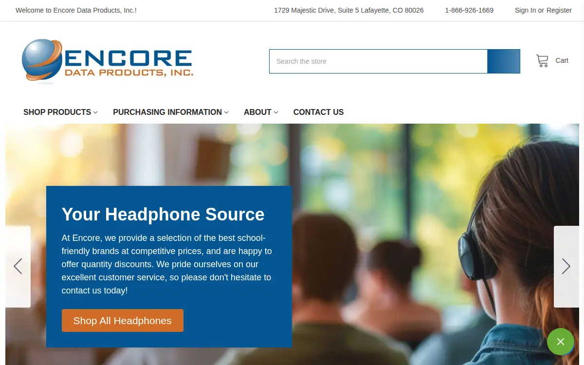 Homepage of Encore Data Products, INC