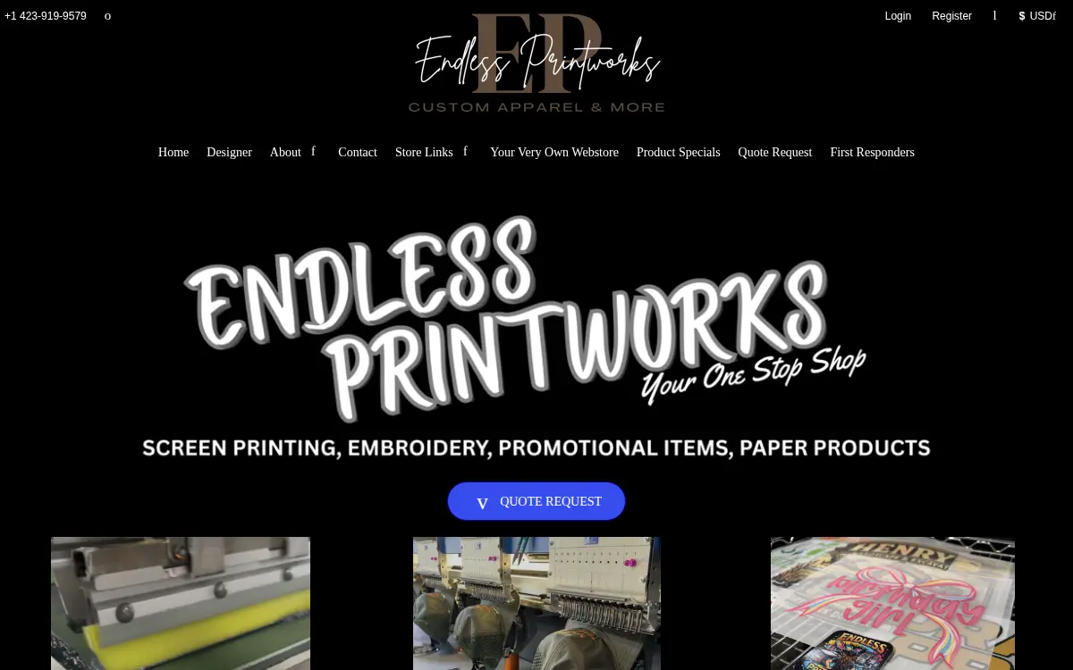 Homepage of Endless Printworks LLC