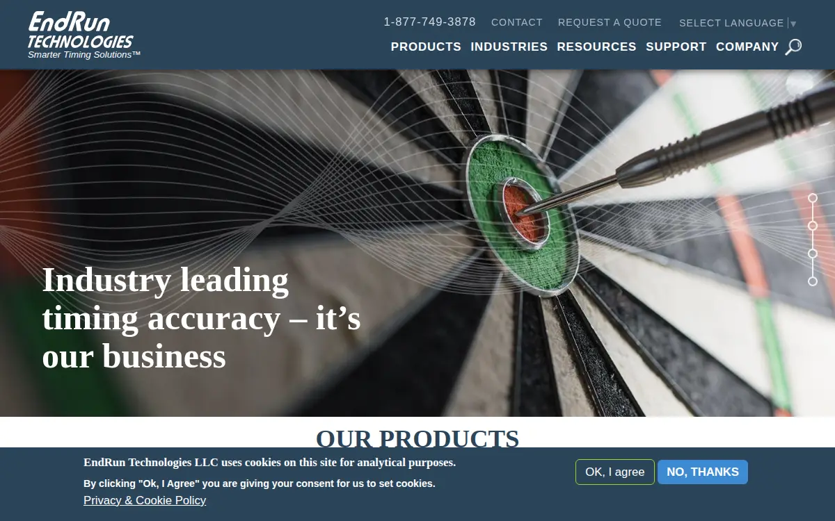 Homepage of Endrun Technologies LLC