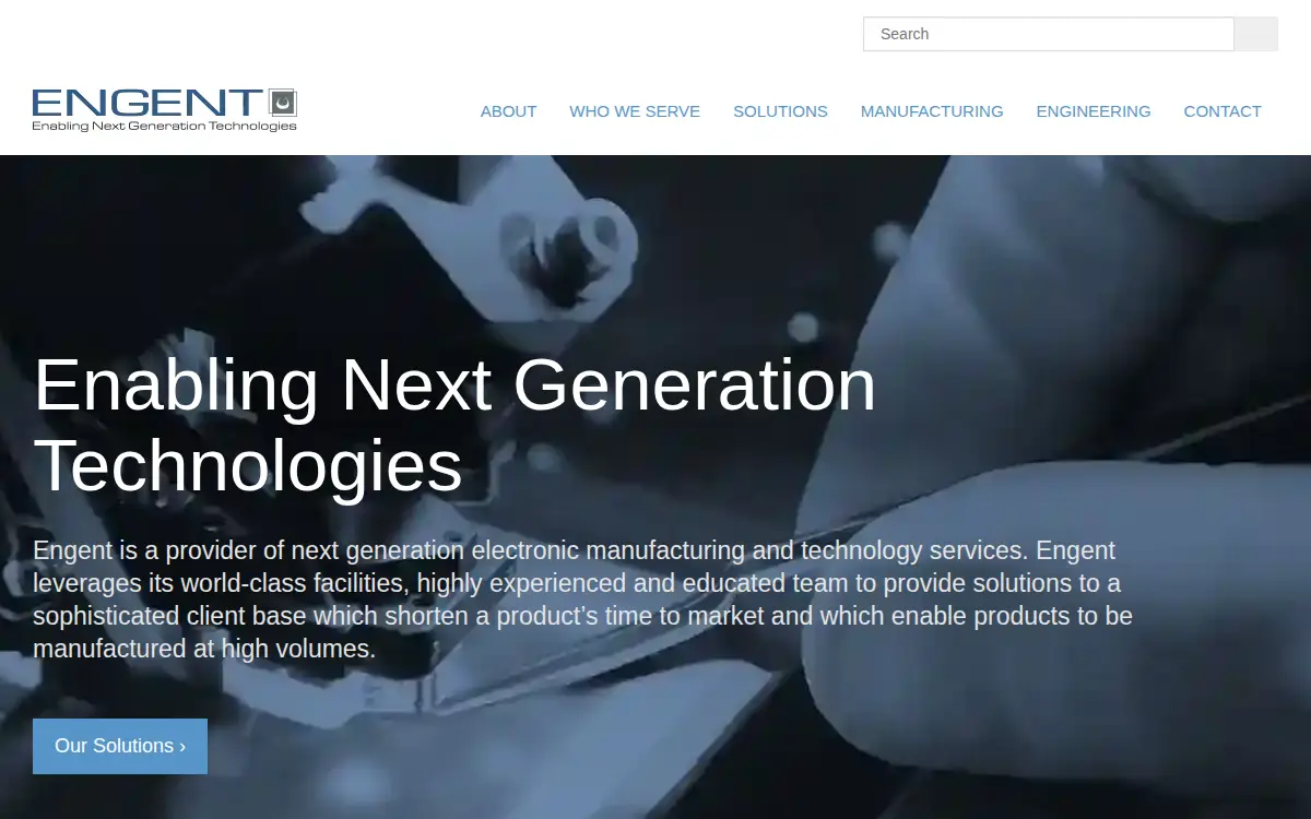 Homepage of Engent, INC.