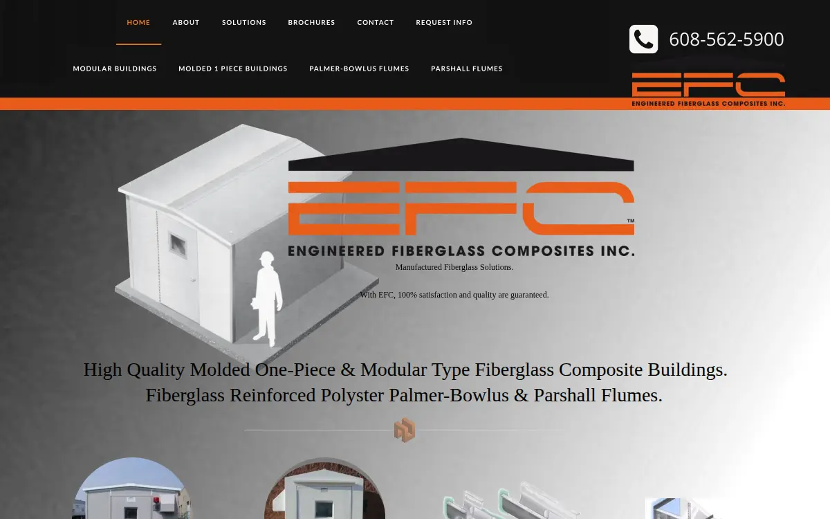 Homepage of Engineered Fiberglass Composites, INC