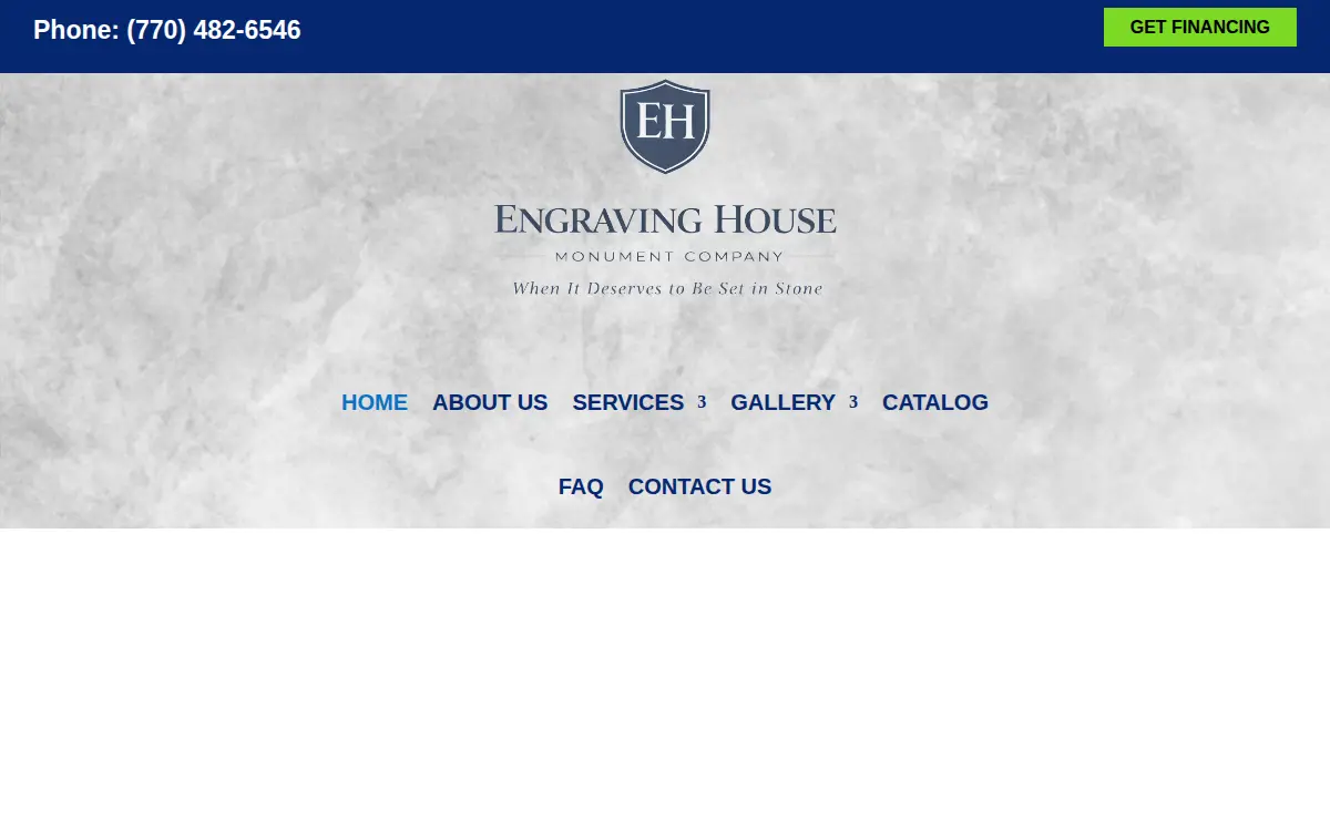 Homepage of The Engraving House, LLC