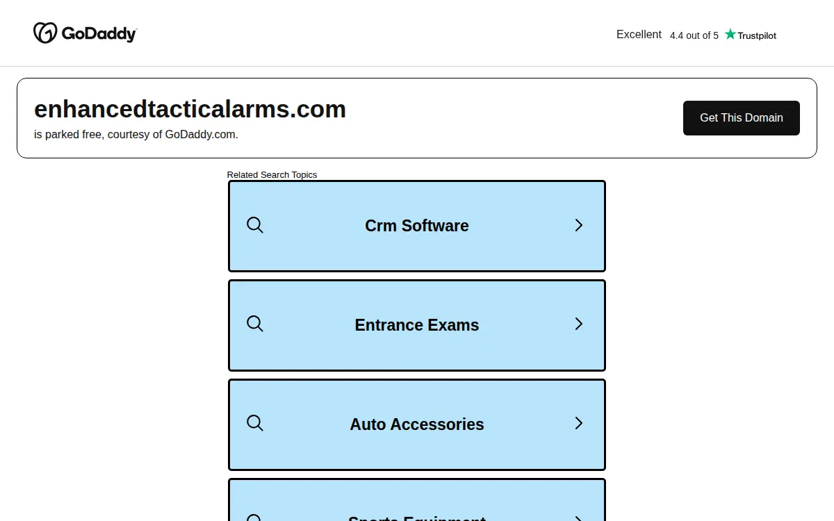 Homepage of Enhanced Tactical Arms, LLC