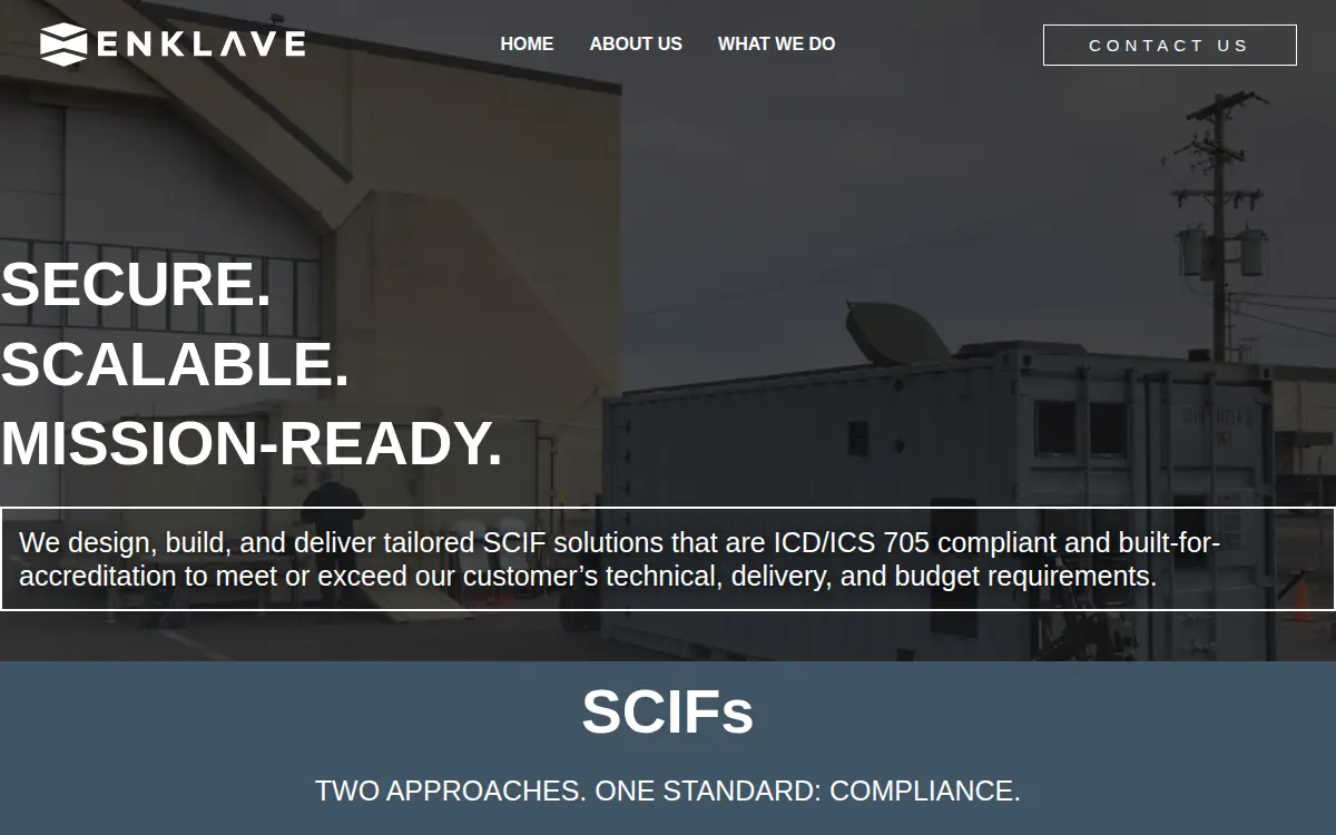 Homepage of Enklave INC.
