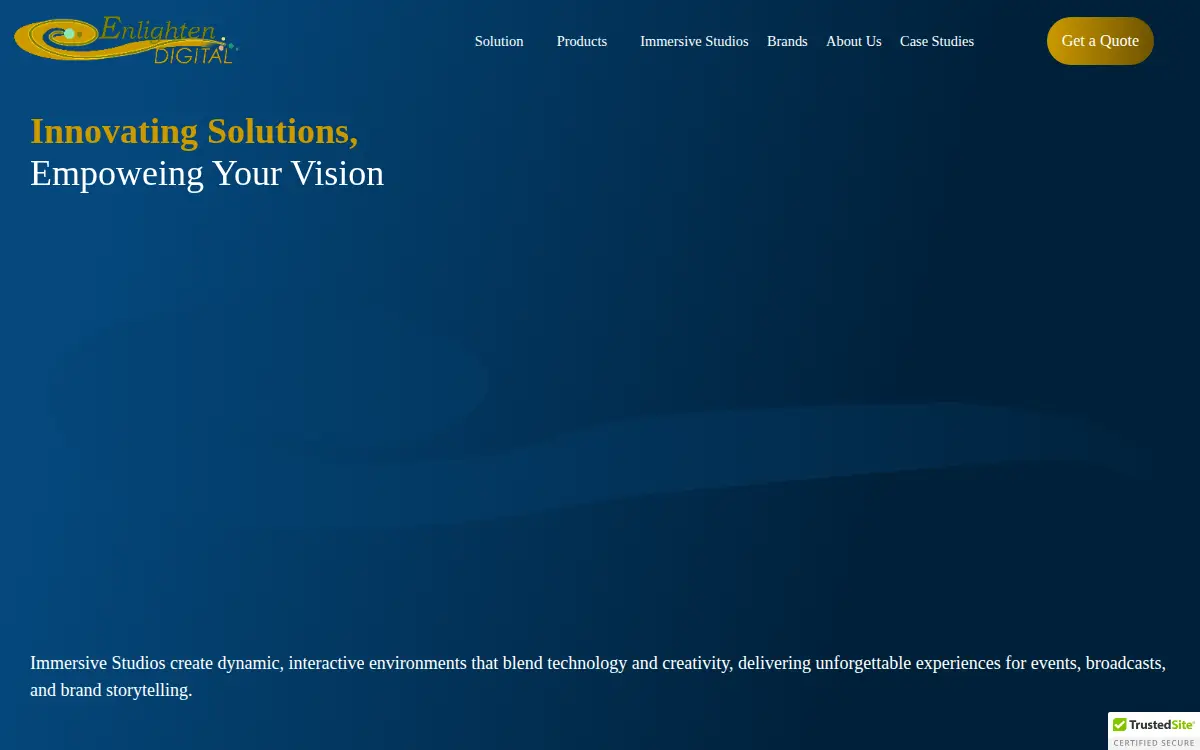Homepage of Enlighten Digital, LLC