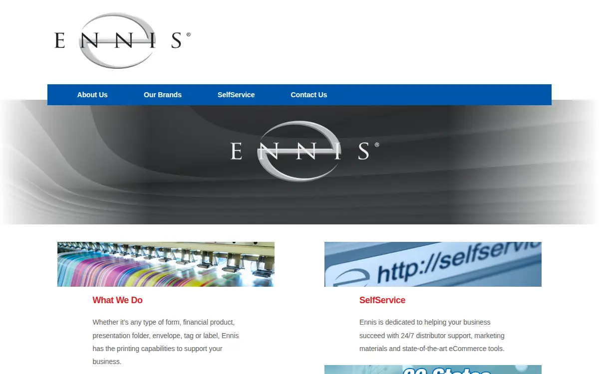 Homepage of Ennis, INC.