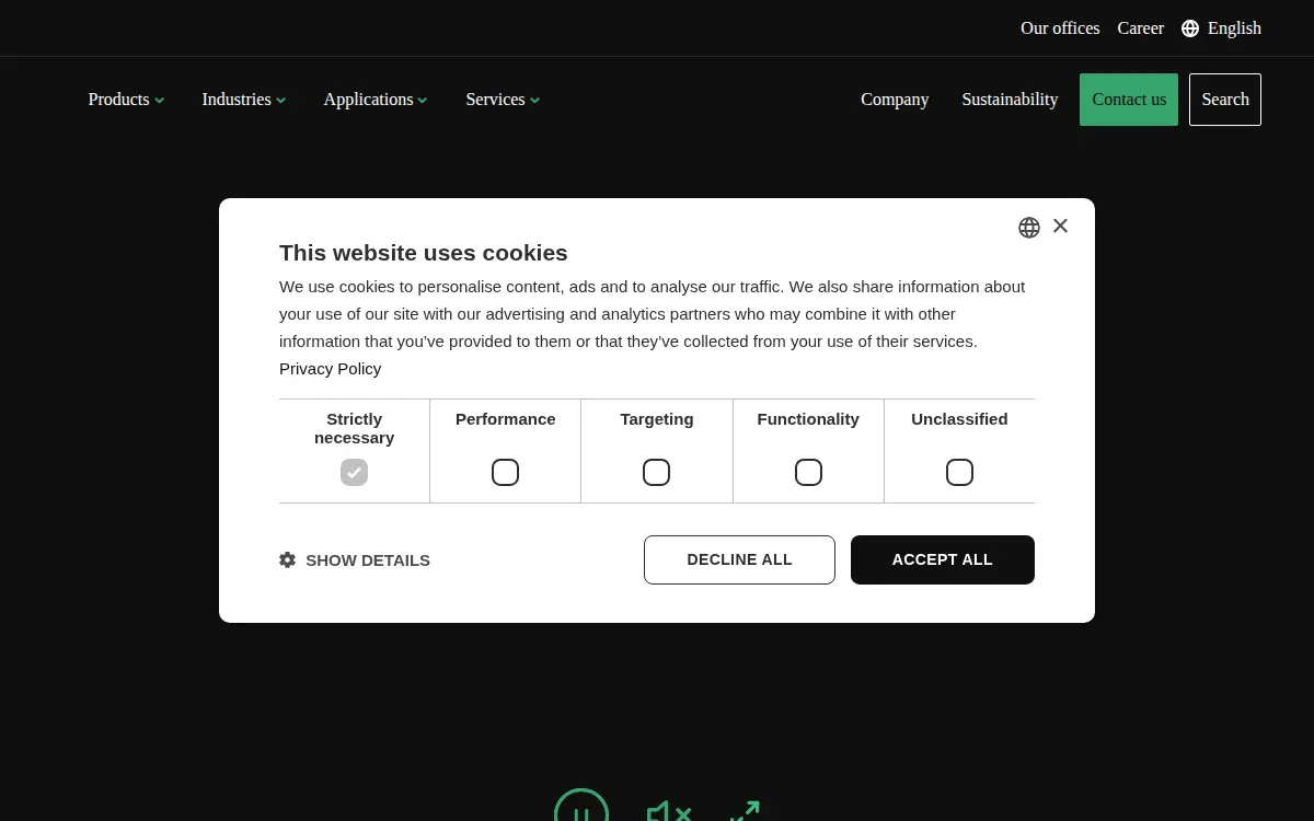 Homepage of Enrx Corporation