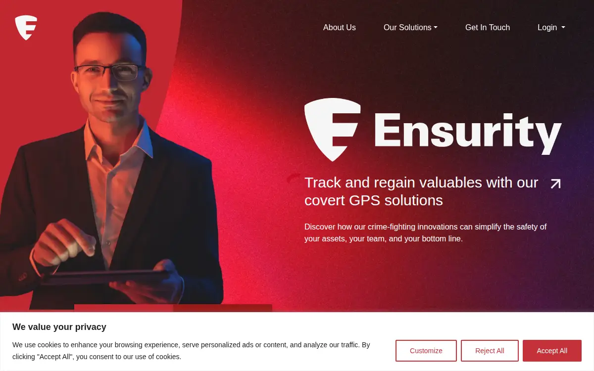 Homepage of Ensurity Mobile CORP.