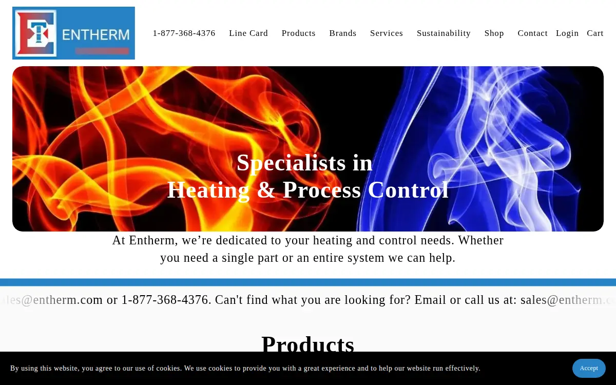 Homepage of Entherm INC