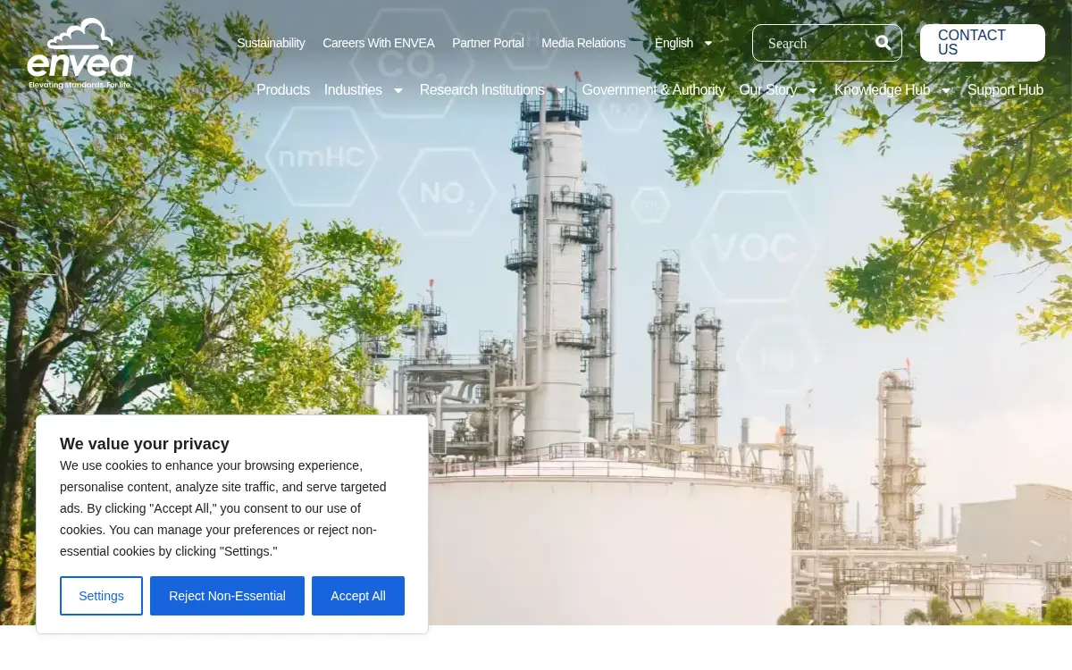 Homepage of Envea INC