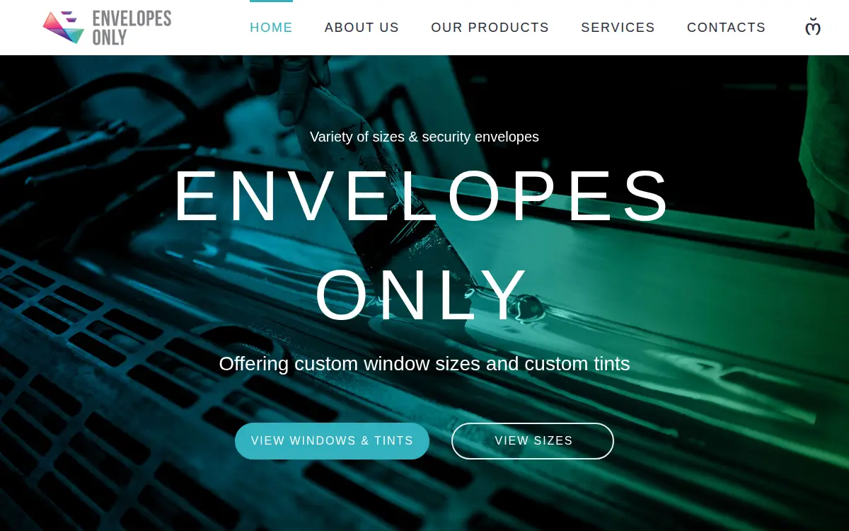 Homepage of Envelopes Only INC