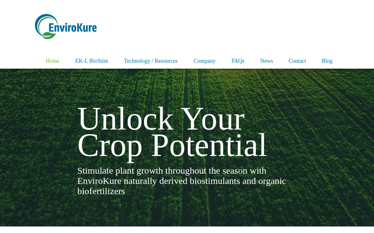 Homepage of Envirokure, Incorporated