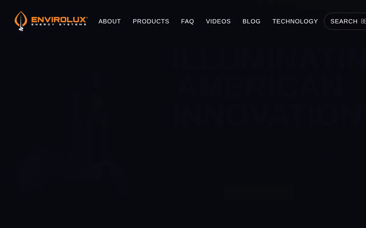 Homepage of Envirolux Energy Systems LLC