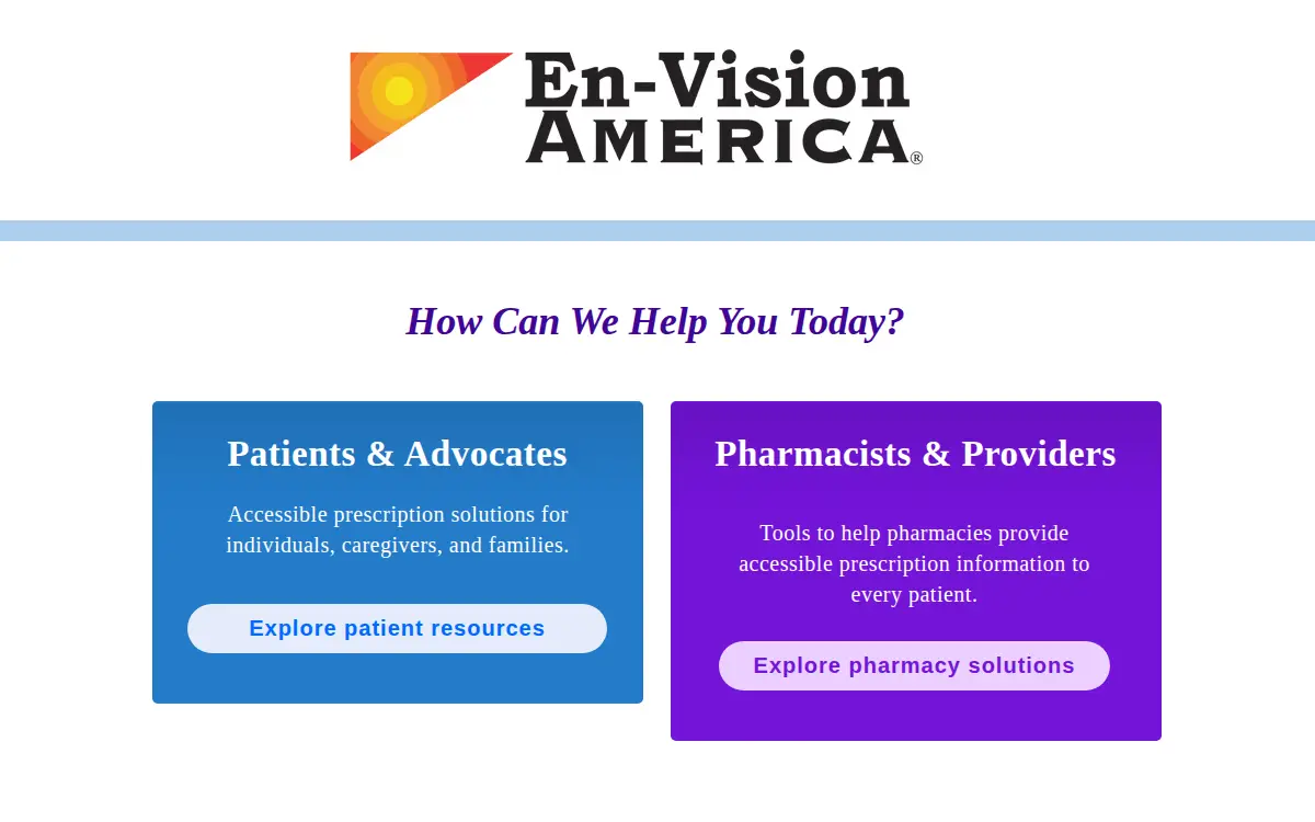 Homepage of En-vision America, INC.