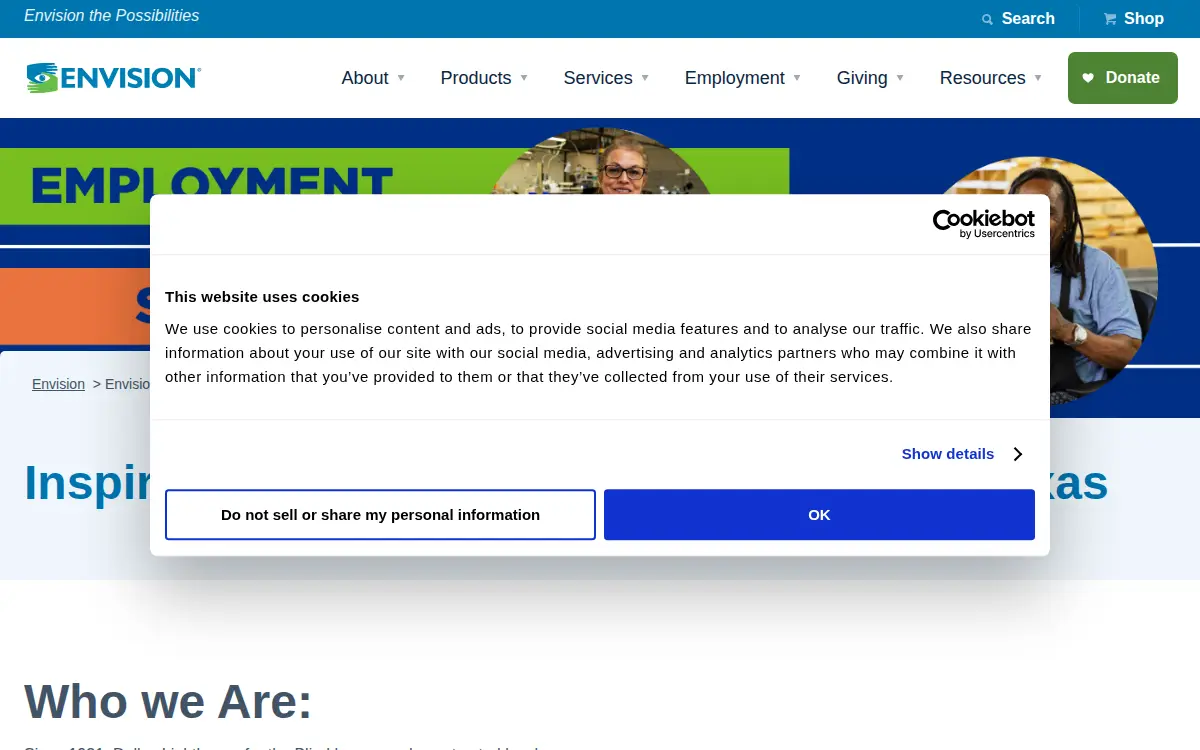 Homepage of Envision Industries, INC.
