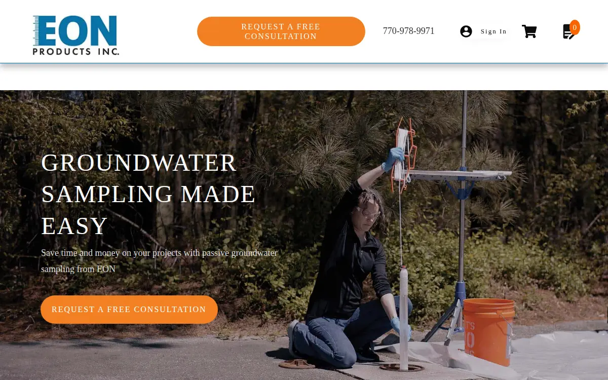 Homepage of Eon Products, INC.