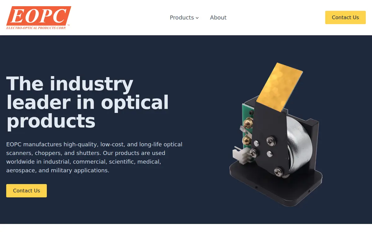 Homepage of Electro-optical Products CORP