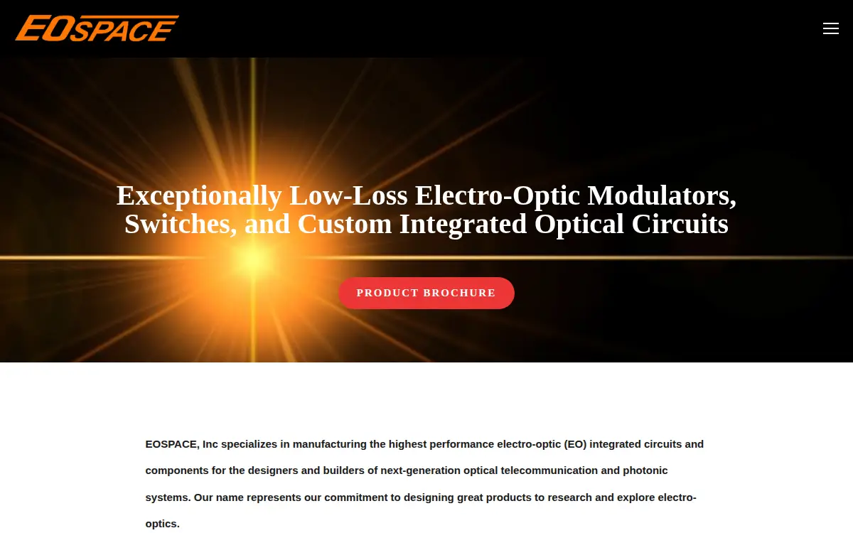Homepage of Eospace INC.