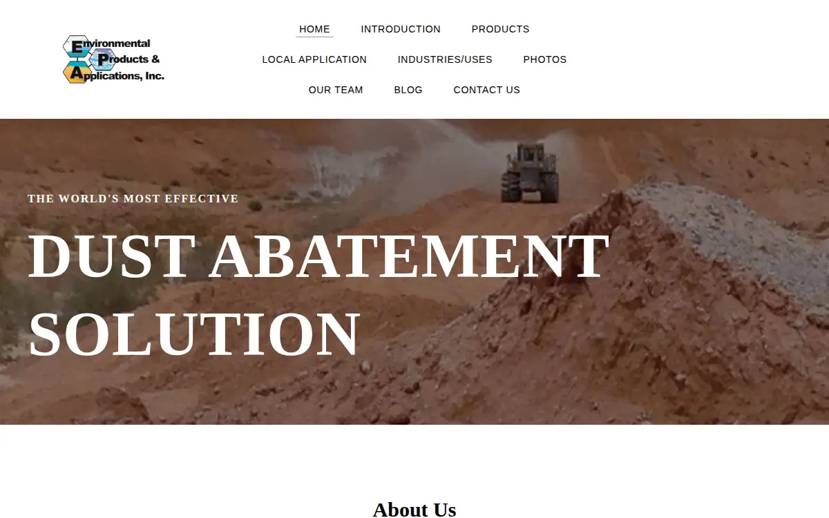 Homepage of Vermillions Environmental Products & Applications, INC