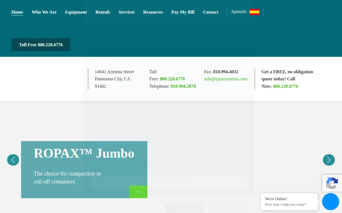 Homepage of Epax Systems, INC.