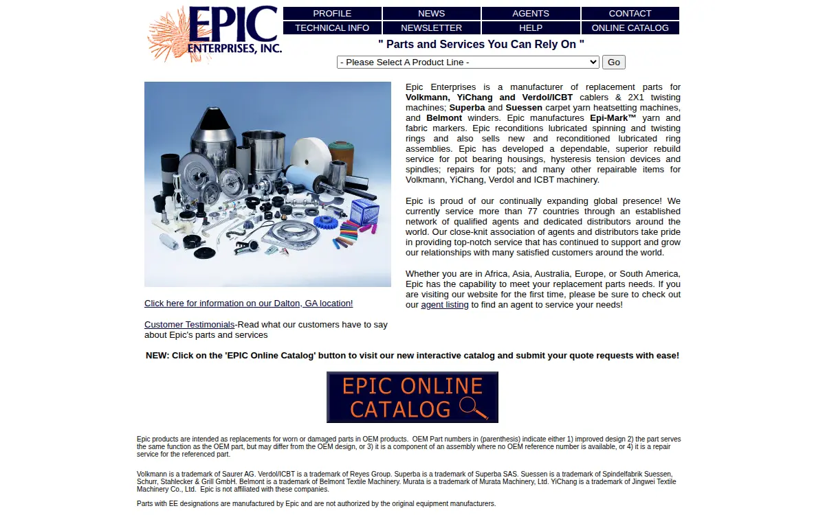 Homepage of Epic Enterprises INC