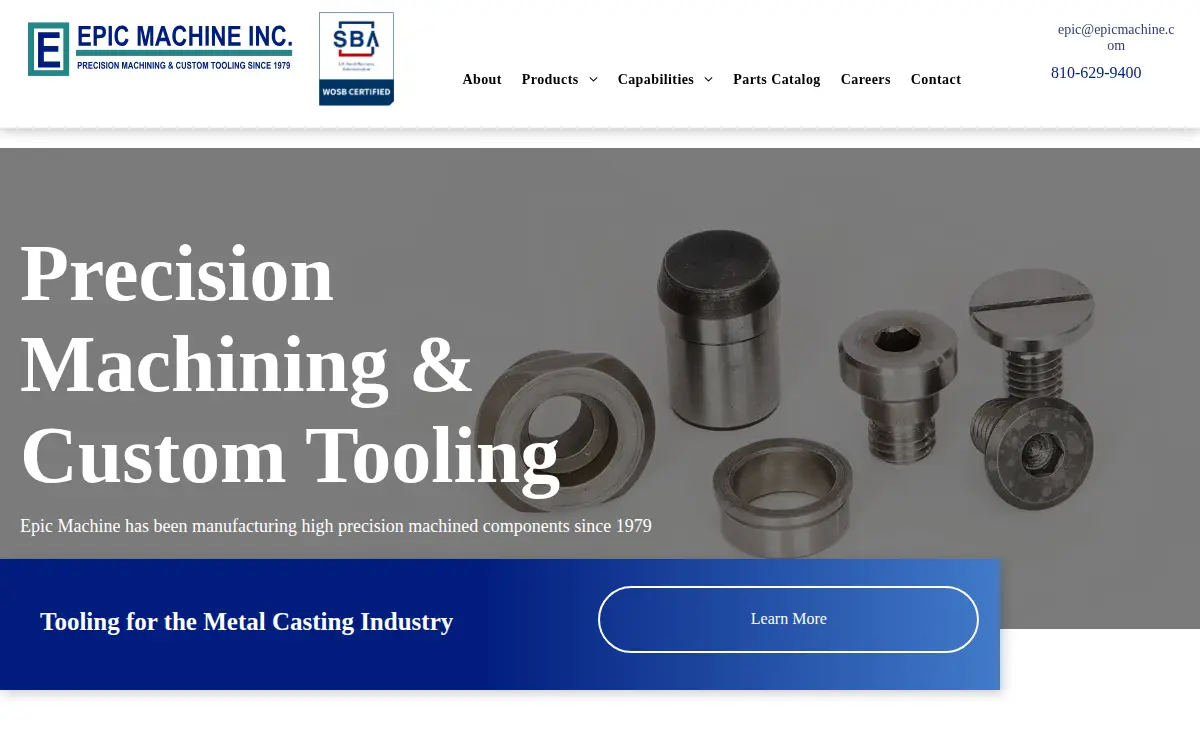 Homepage of Epic Machine, INC