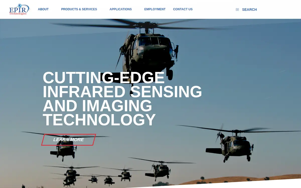 Homepage of Epir Technologies, INC.