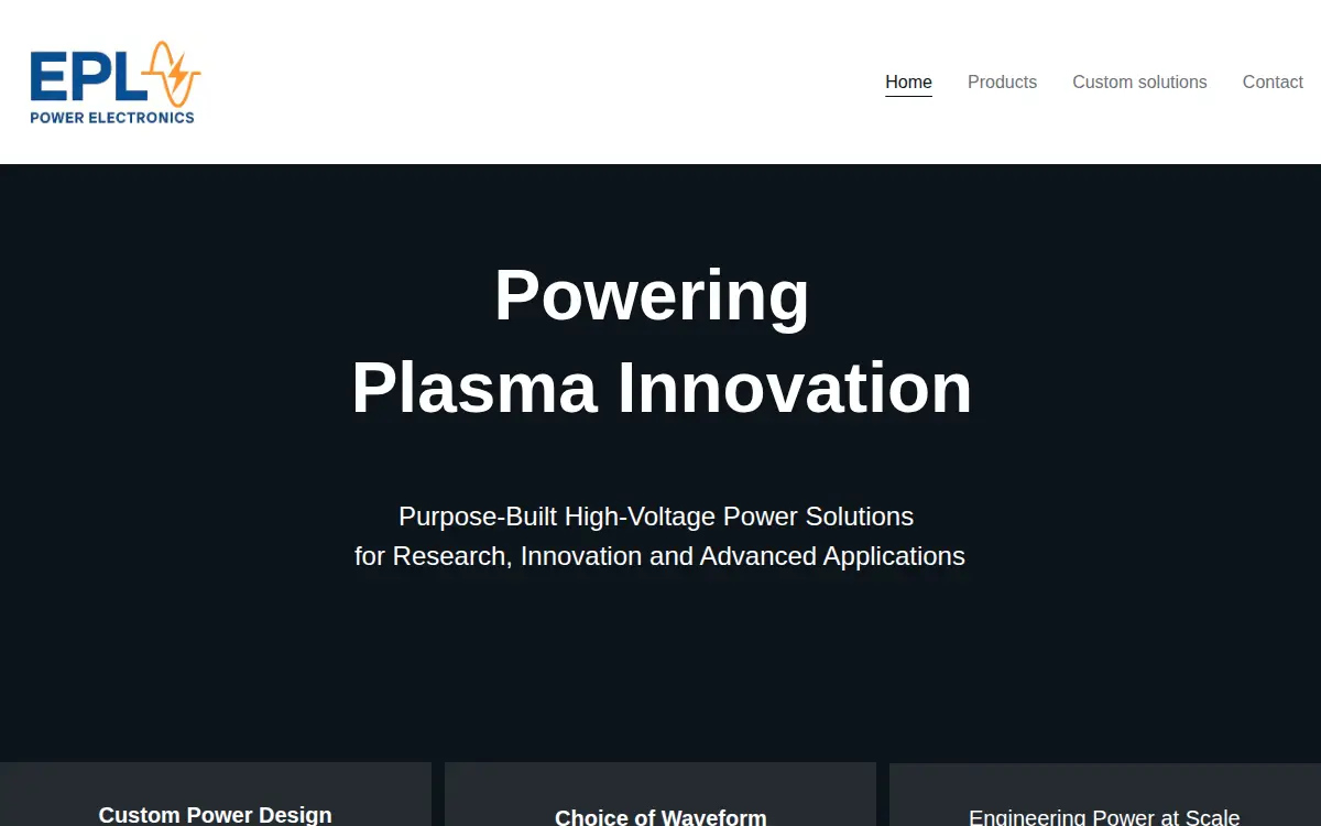 Homepage of Epl Power Electronics INC